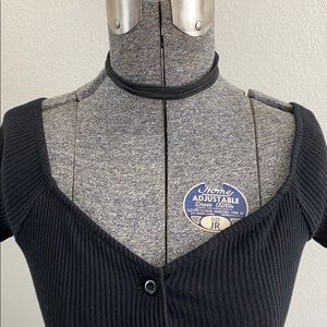 URBAN OUTFITTERS Faux Leather Chocker Necklace